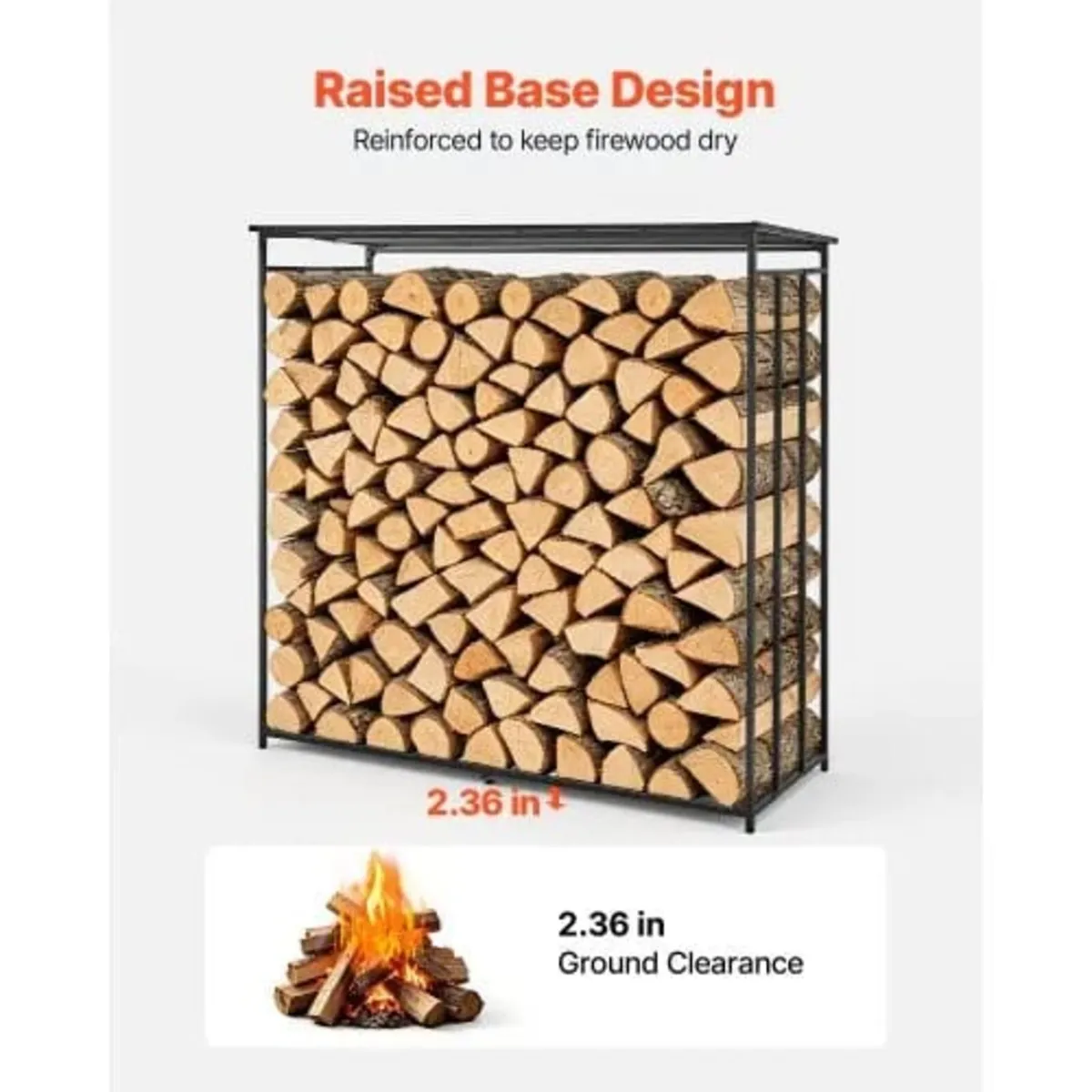 Firewood Rack with Waterproof Cover 1855 mm Outdoo - Image 3