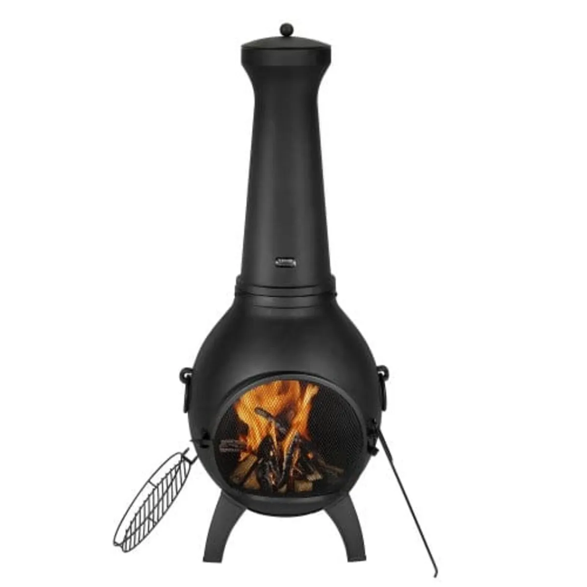 Chiminea, 18 Inch Outdoor Wood Burning Firepit, Sp - Image 1