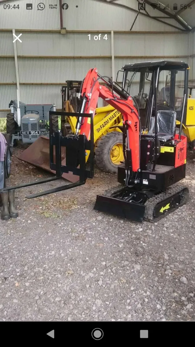 MINI DIGGER FORKLIFT ATTACHMENT 25mm pins - Image 3