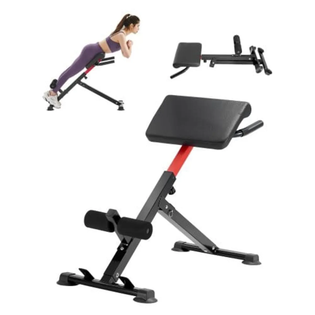 Roman Chair Hyperextension Bench, 250 lbs Adjustab - Image 1