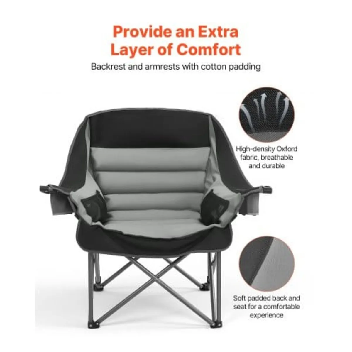 Oversized Camping Chairs, 450 lbs Heavy Duty Suppo - Image 4