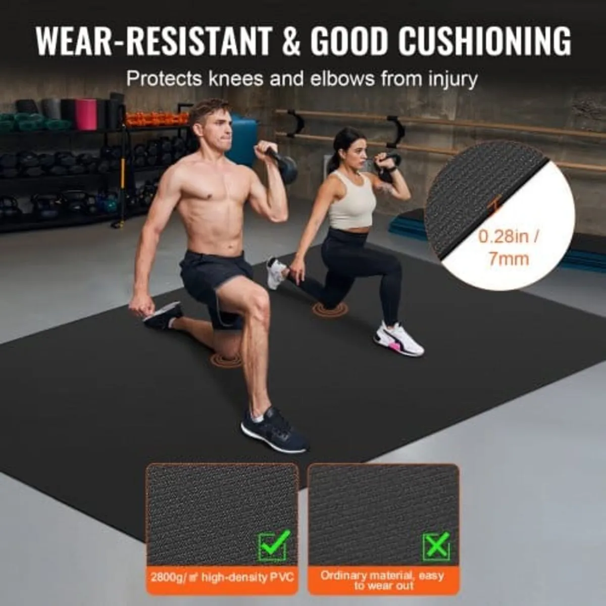 Exercise Mat Non Slip Yoga Mat Gym Fitness Pilate - Image 2