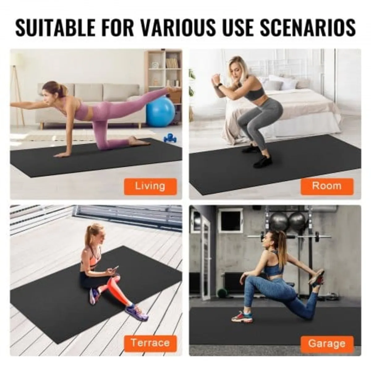 Exercise Mat Non Slip Yoga Mat Gym Fitness Pilate - Image 3