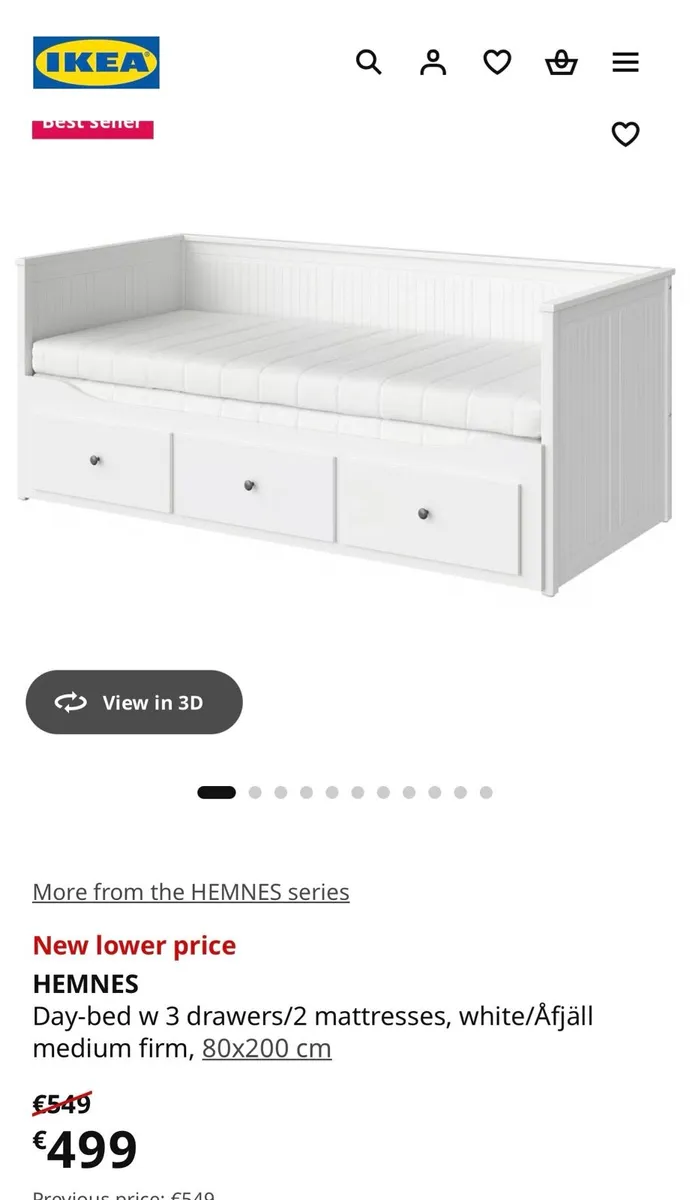 IKEA HEMNES couch bed - Image 1