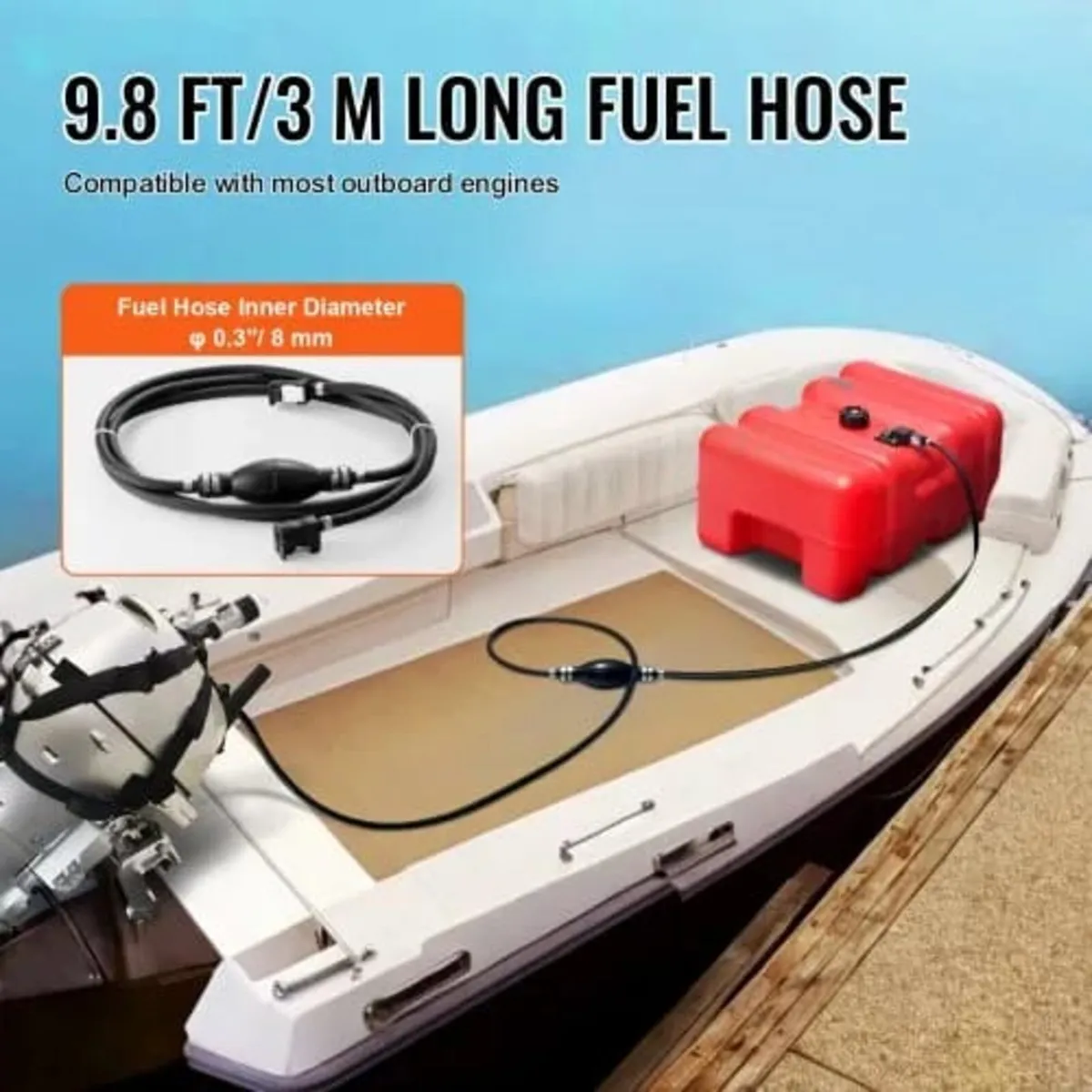 Marine Fuel Tank, 14.53 Gallon/55L, Portable Boat - Image 4