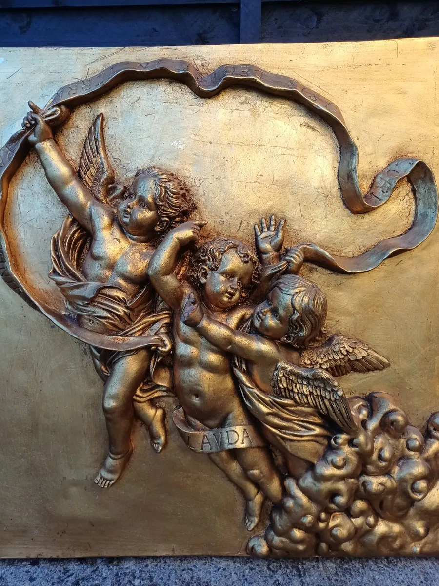 Large Vintage Angel Plaque - Image 3