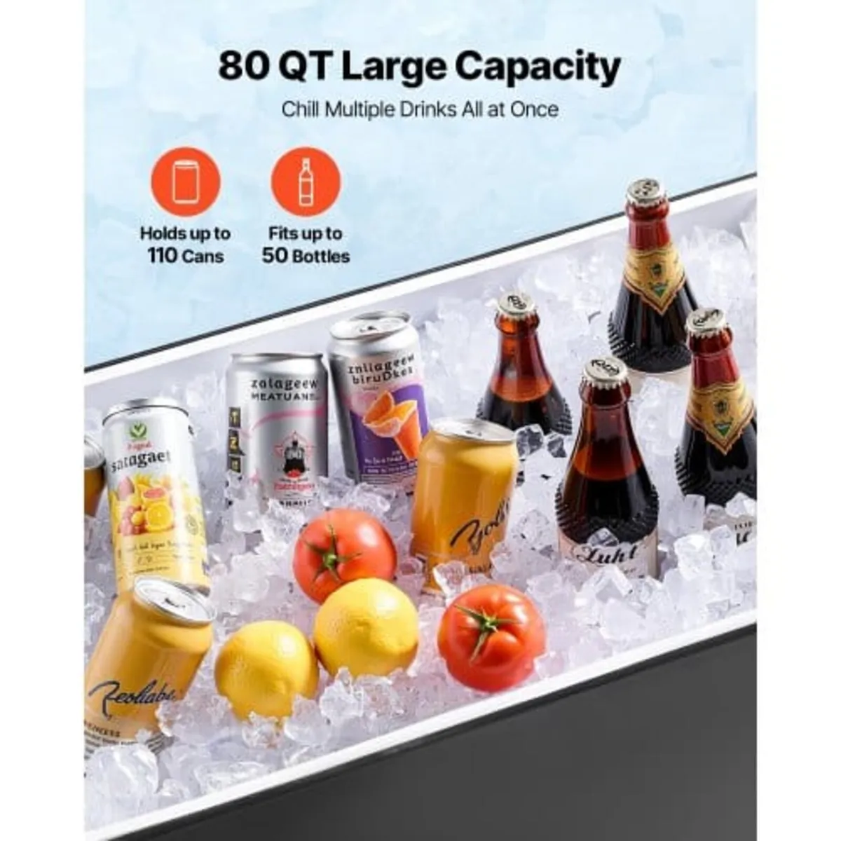 75.71 L Rolling Ice Chest Cart, with 2-Stage Teles - Image 2