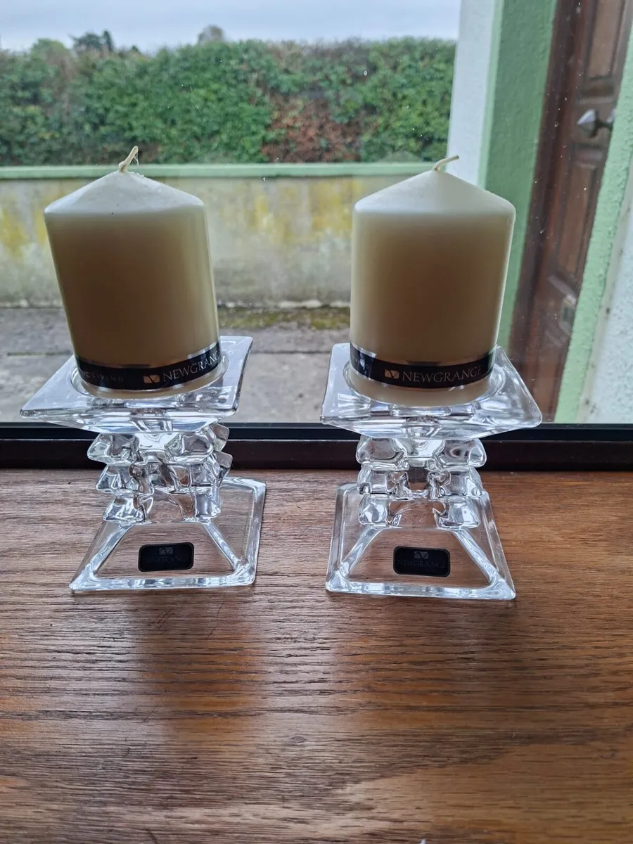 Newgrange Pillar Candleholder Pair