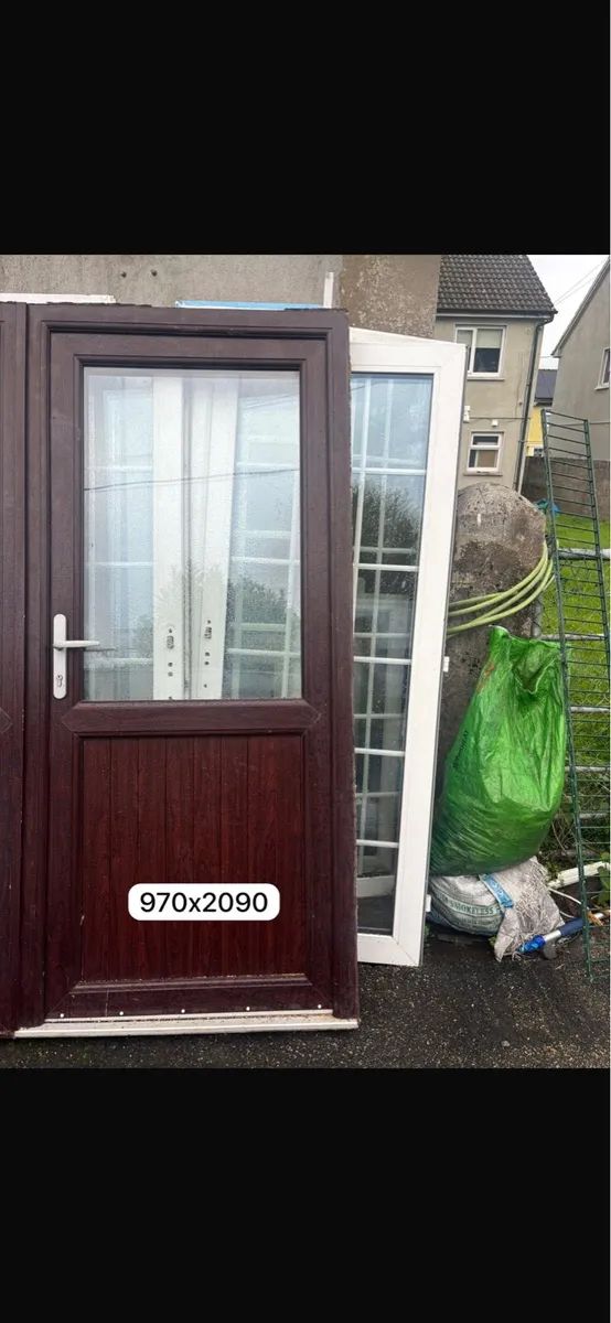 Brown UPVC back door