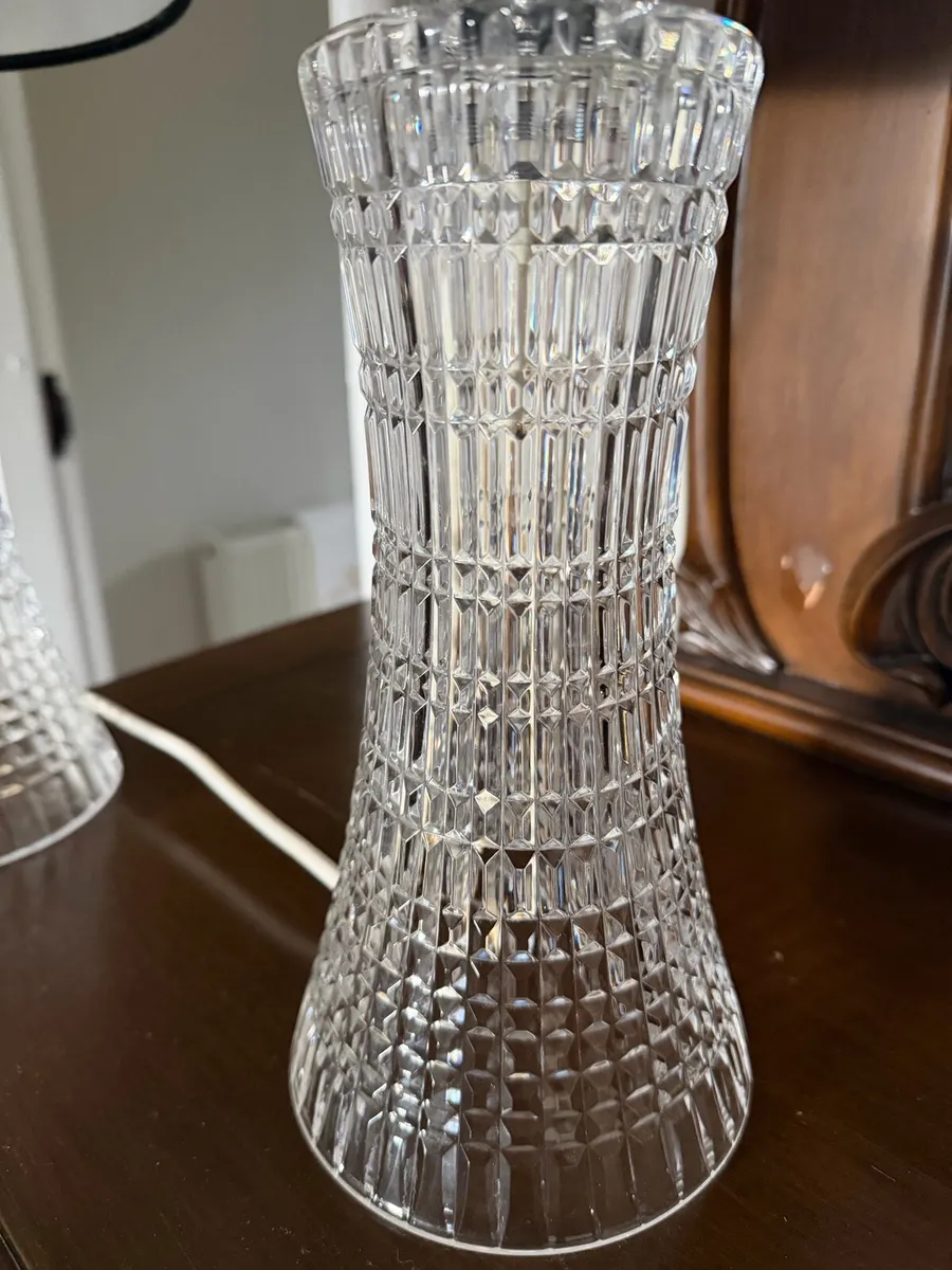 Waterford Crystal lamps with shades - Image 2