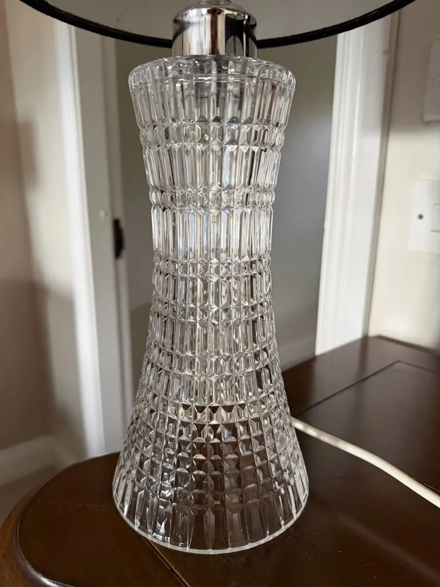 Waterford Crystal lamps with shades - Image 3