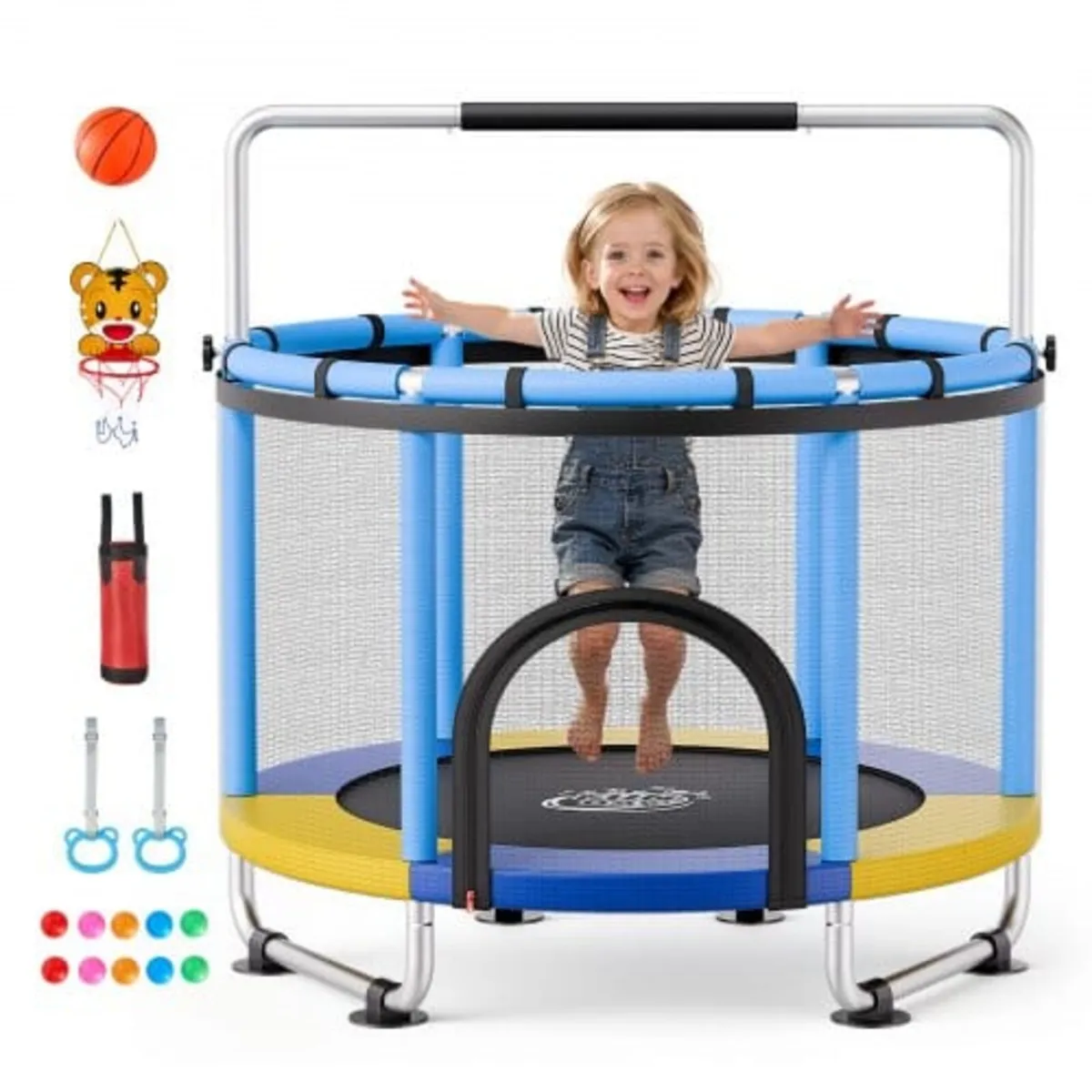 150cm Trampoline for Kids, Toddler Mini Trampoline - Image 1