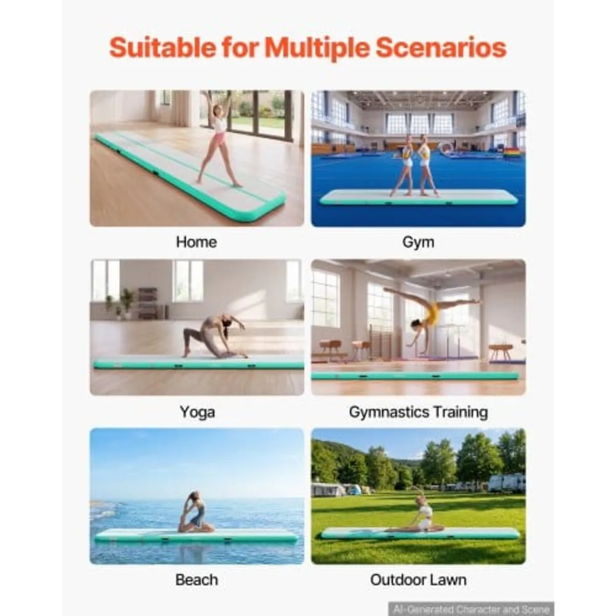 Inflatable Gymnastics Air Mat 5m Training Mats w/ - Image 4
