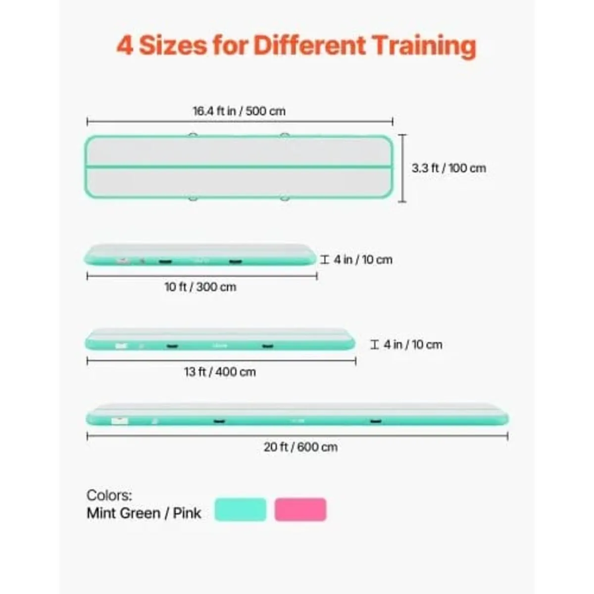 Inflatable Gymnastics Air Mat 5m Training Mats w/ - Image 2