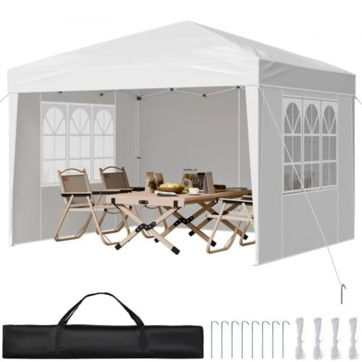 Pop Up Canopy, 2.95 x 2.95 m Instant Canopy Portab - Image 1