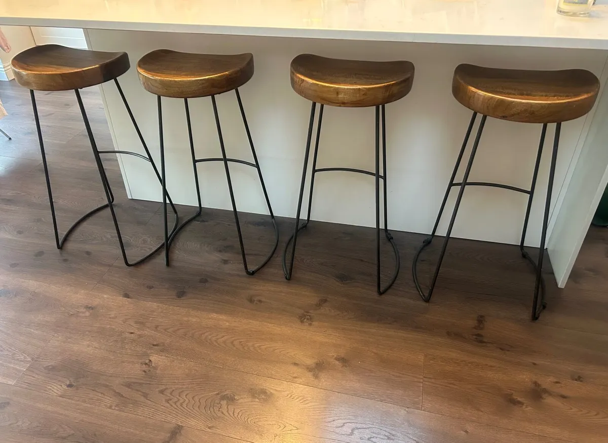 4 Meadows & Byrne Wooden Counter Stools - Image 2