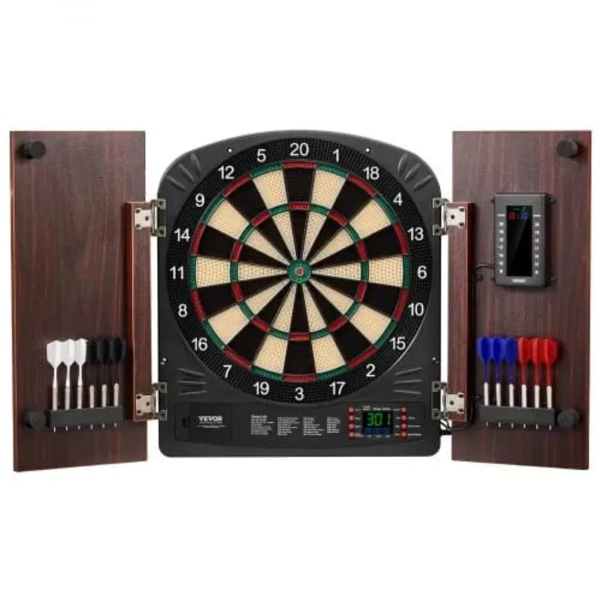 Dartboard and Cabinet Set, Ready-to-Play Bundle Da - Image 1