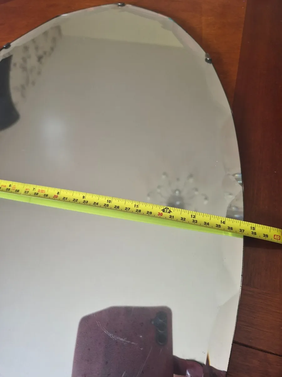 vintage hall mirror with chain - Image 4