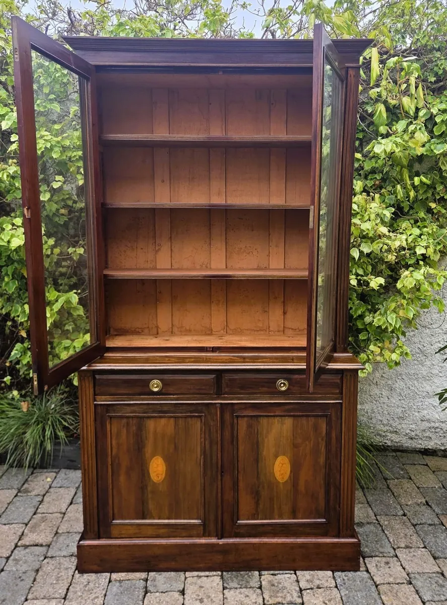 Large Edwardian Library Bookcase- Circa 1905 - Image 3