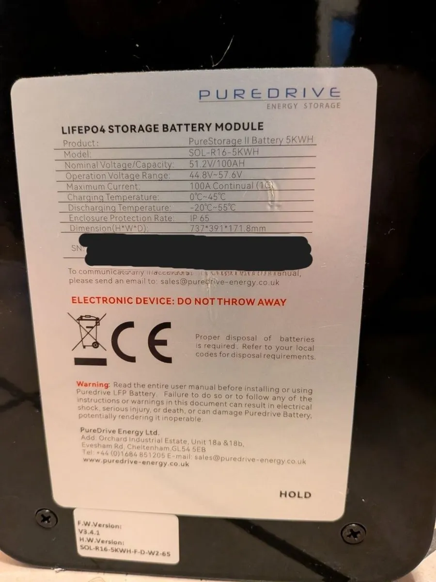 Puredrive 5kWh Solar Battery (Gen 2) - Image 4