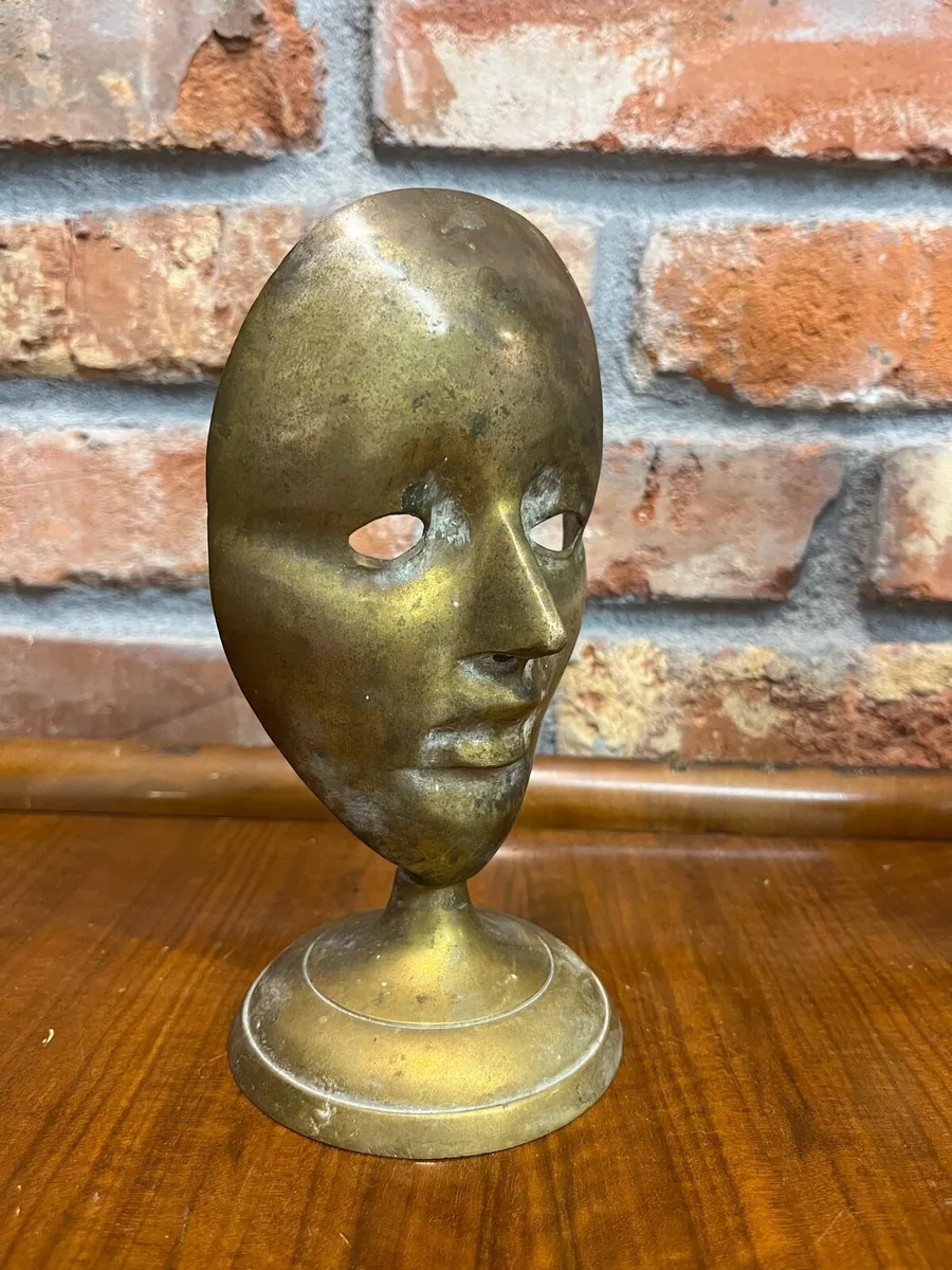 Vintage brass mask - Image 4
