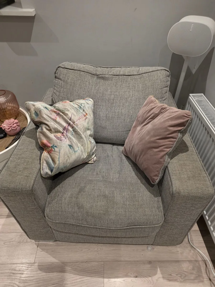 Couch, armchair and footstool excellent condition - Image 2