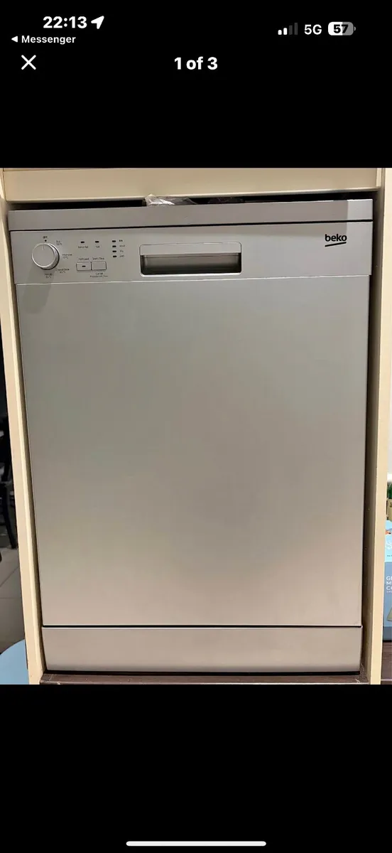 Silver Beko dishwasher great condition - Image 1