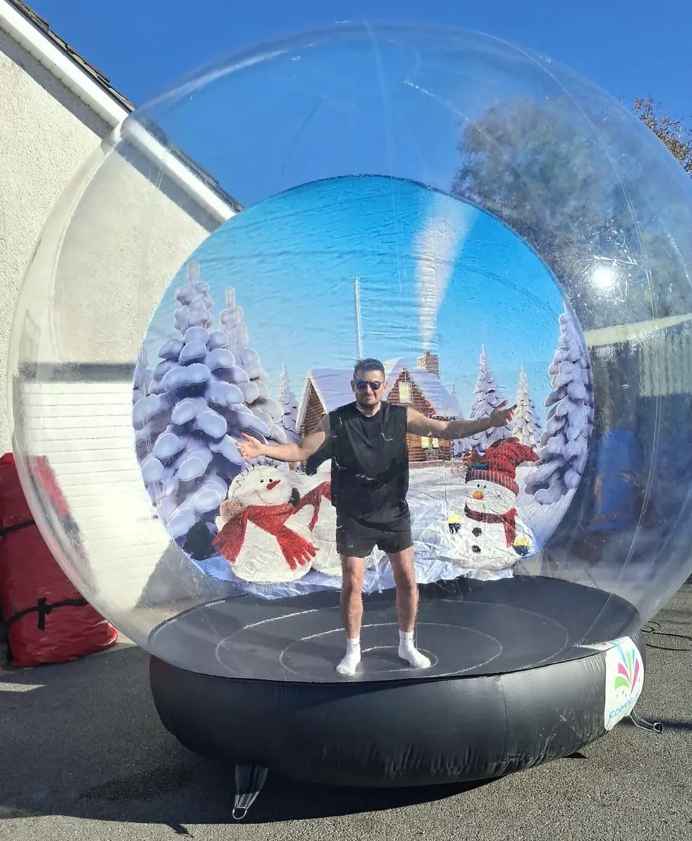 Inflatable Snow Globe Bouncy Castle Obstacle - Image 1