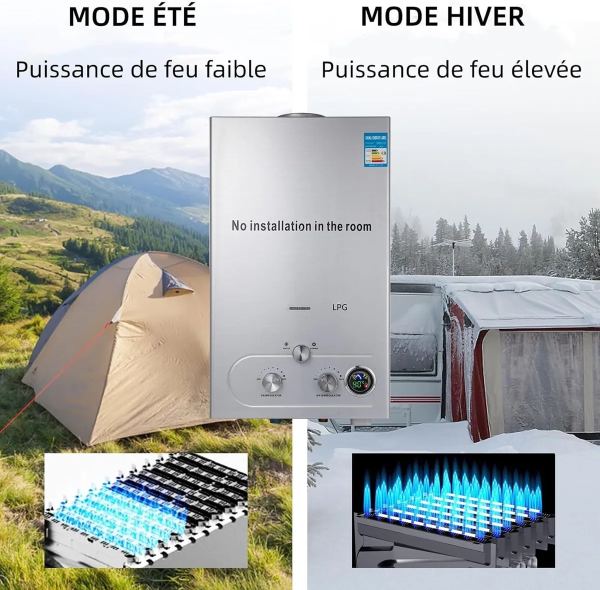 12L Propane Gas Water Heater 24kW for Camping - Image 3