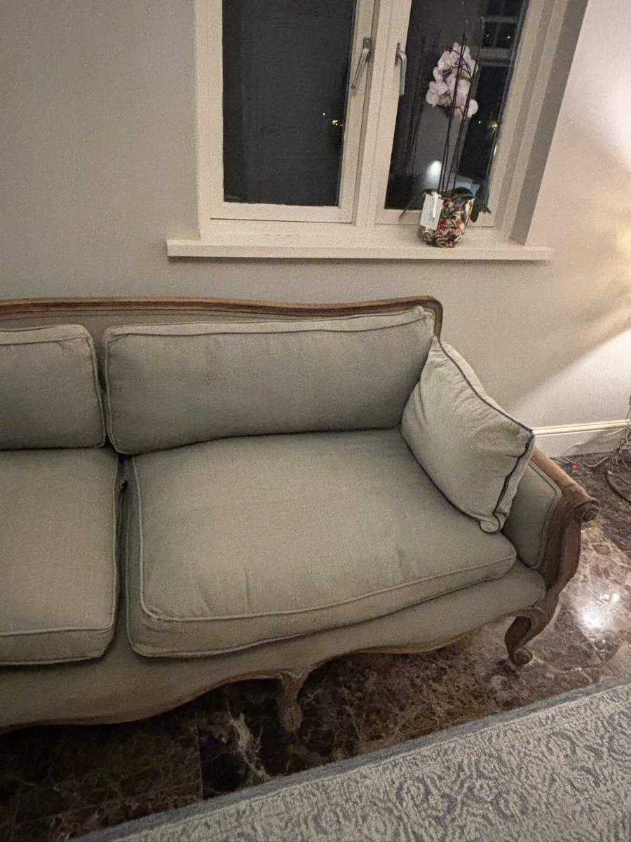 Wooden grey couch - Image 4