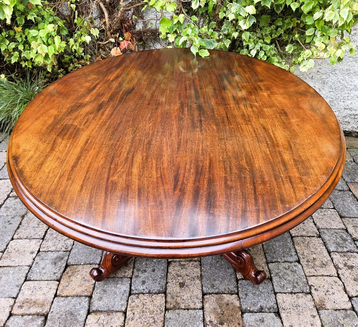 Victorian Oval Dining Table- Circa 1860 - Image 4
