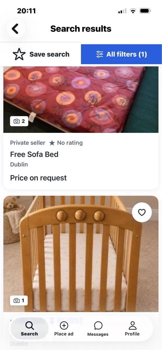 Childs cot