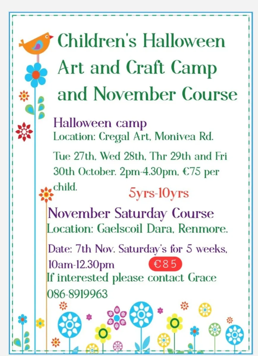 Halloween Art and Craft camps Galway