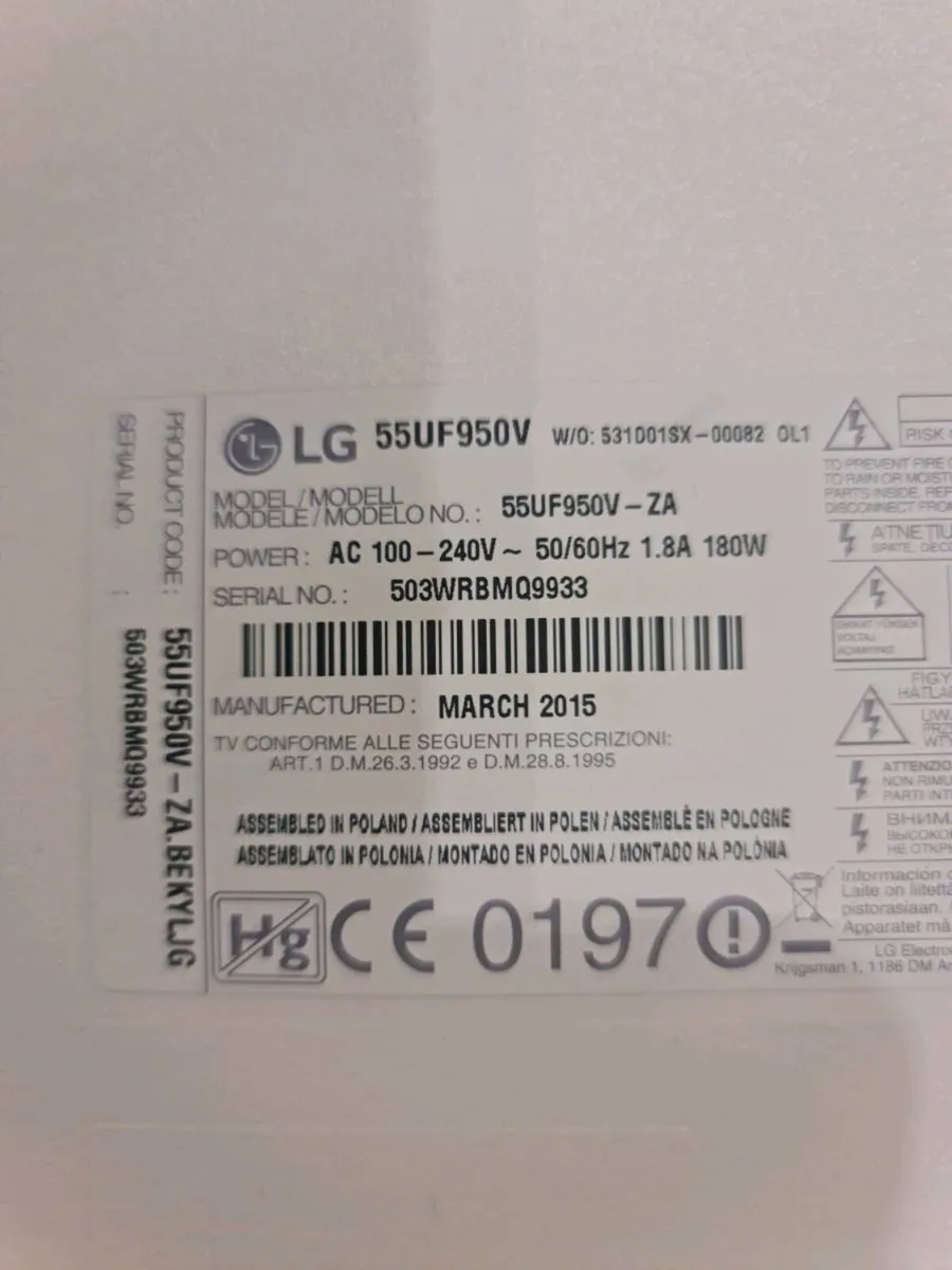 Lg 55 smart tv 2015 Faulty - Image 1