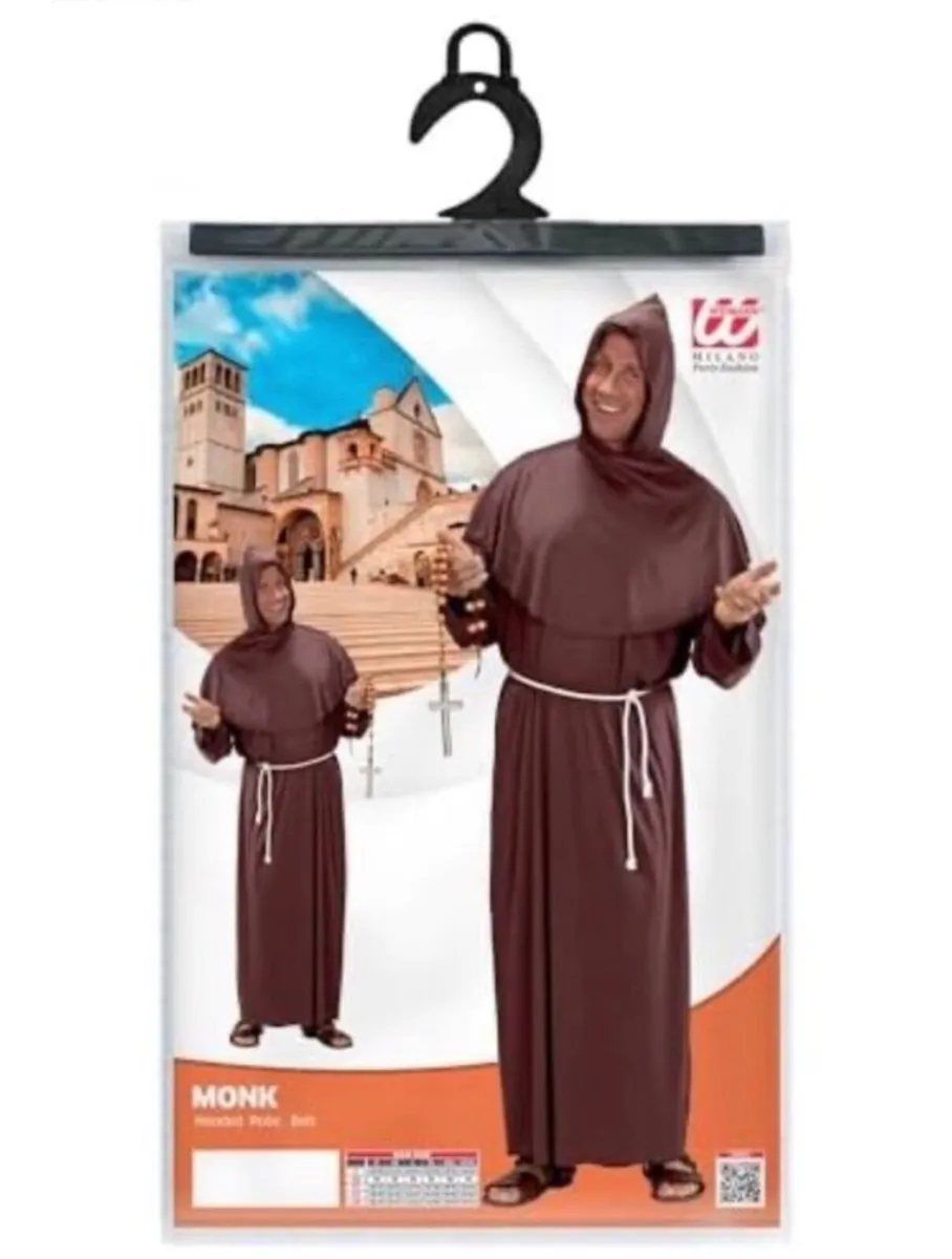 Halloween costume - A brown monk hooded robe - Image 3