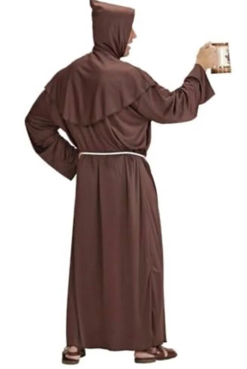 Halloween costume - A brown monk hooded robe - Image 2
