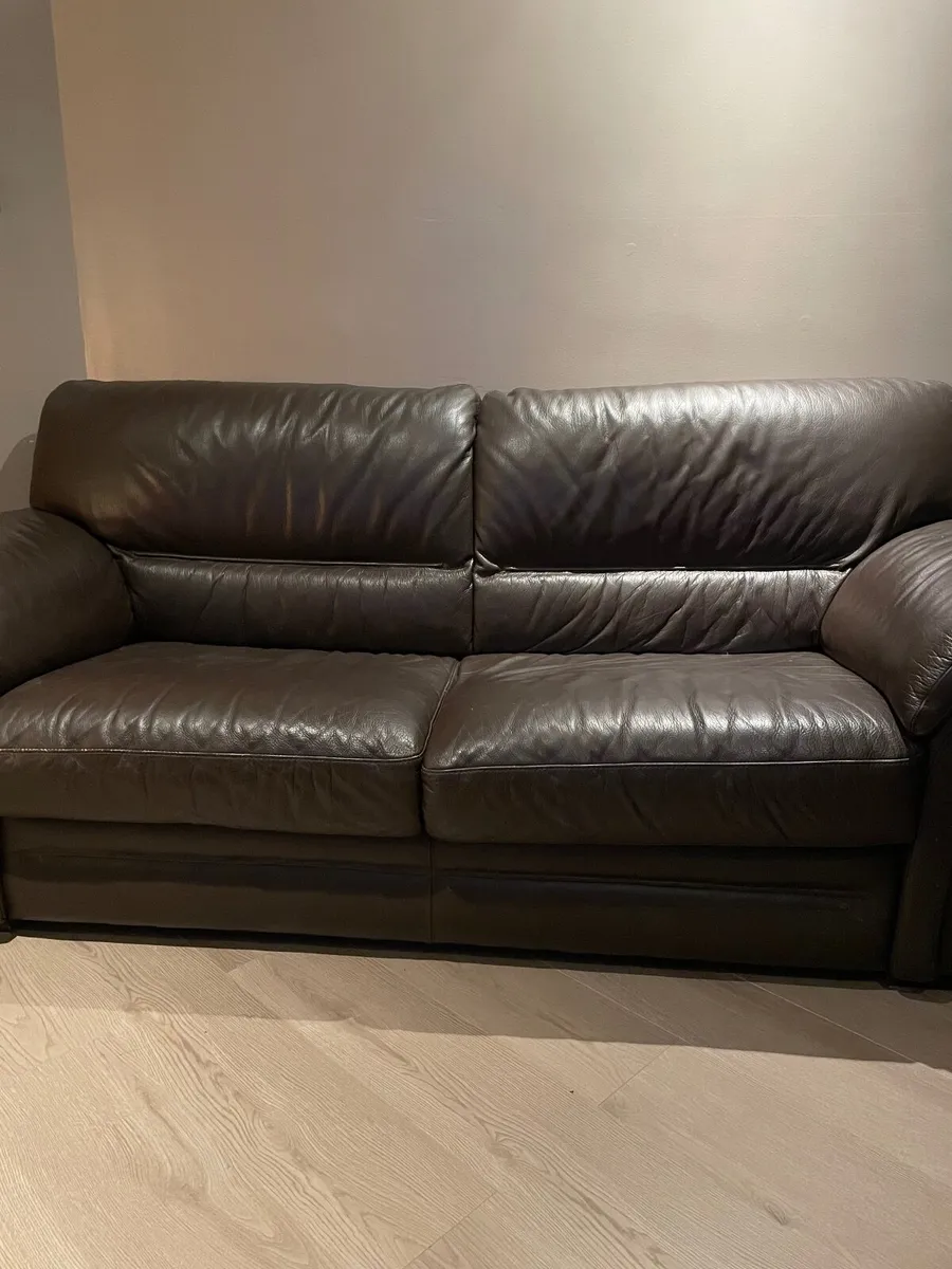 2 Leather sofas - Image 1