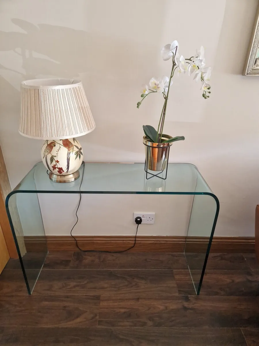 Glass console table (M&S) - Image 2