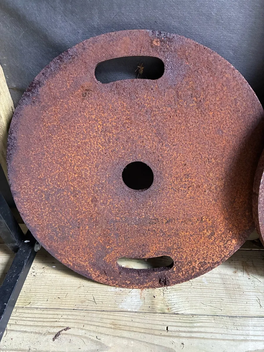Pair of 15kg Olympic Steel Weight Plates - Image 3