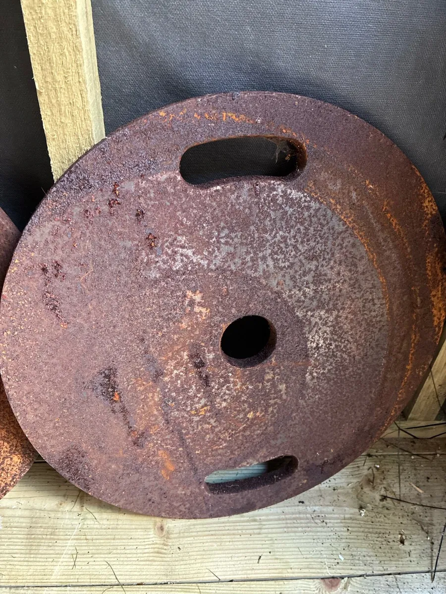 Pair of 15kg Olympic Steel Weight Plates - Image 2