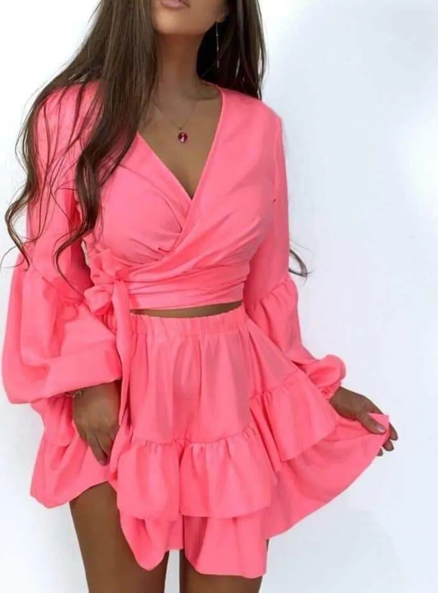 Pink top and skirt set - Image 4