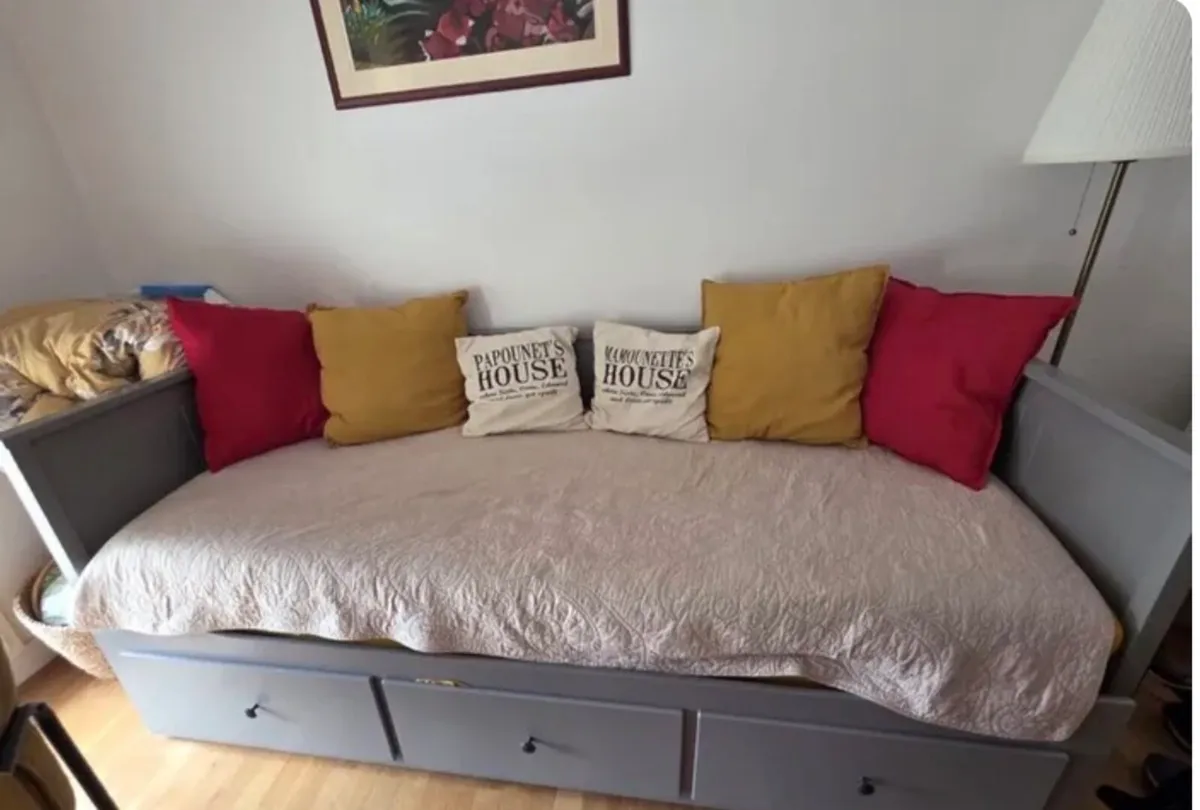 Ikea sofa day bed grey - Image 1