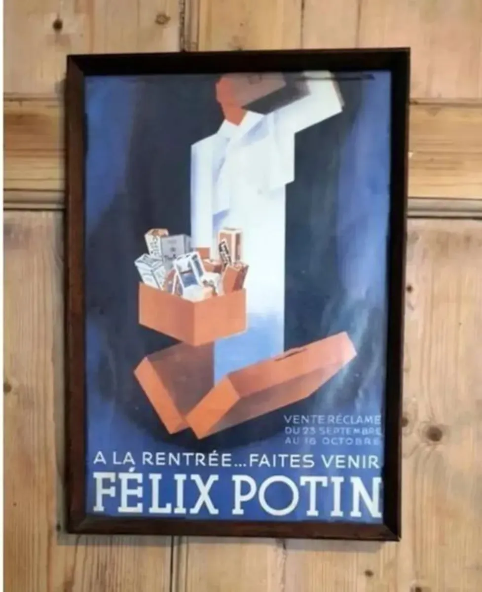 Framed Vintage Félix Potin Art Deco Ad' - Image 1