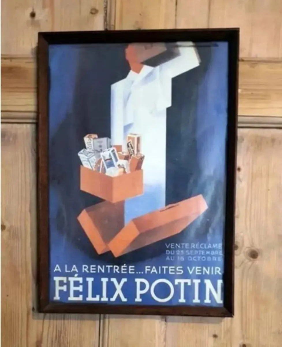 Framed Vintage Félix Potin Art Deco Ad' - Image 4