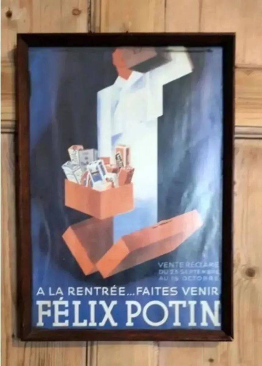 Framed Vintage Félix Potin Art Deco Ad' - Image 3