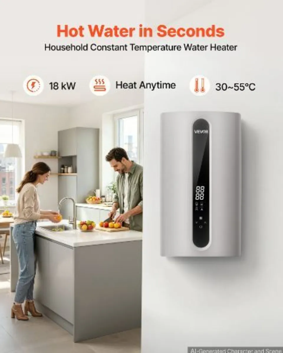 Tankless Electric Water Heater 18 kW 3 Phase - Image 1