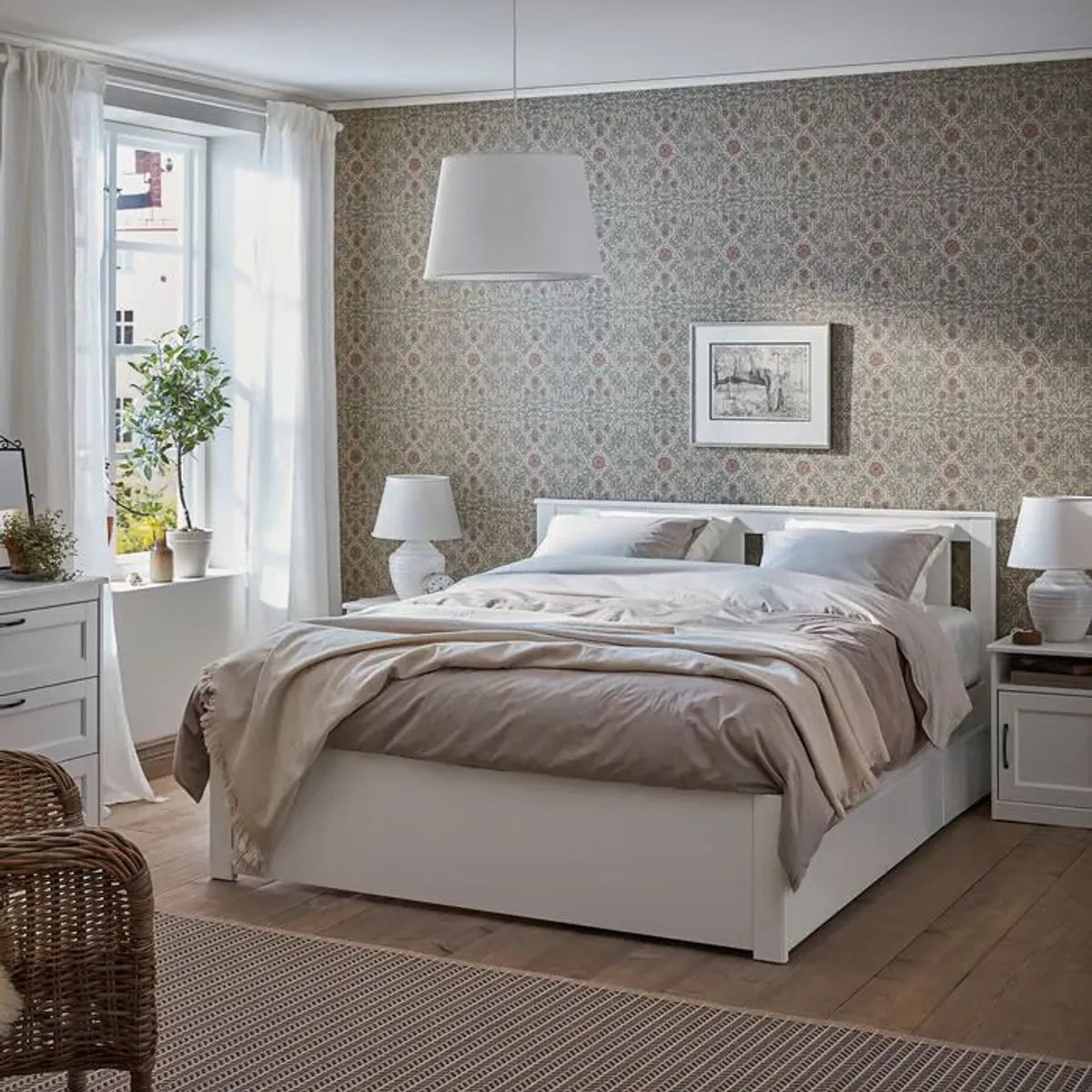 IKEA SONGESAND Bed frame with 4 storage drawers - Image 3