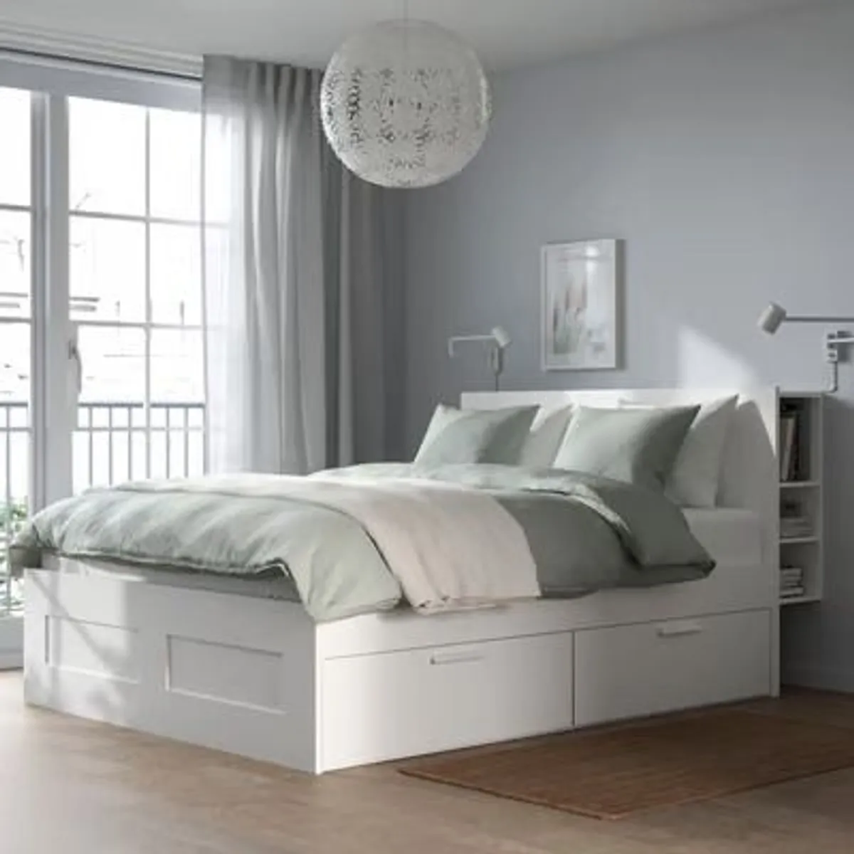 IKEA SONGESAND Bed frame with 4 storage drawers - Image 4