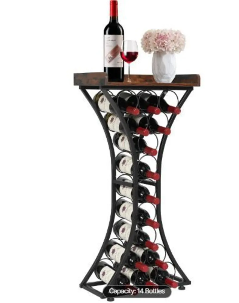 15 Bottle Wine Rack,Iron Freestanding Floor - Image 4