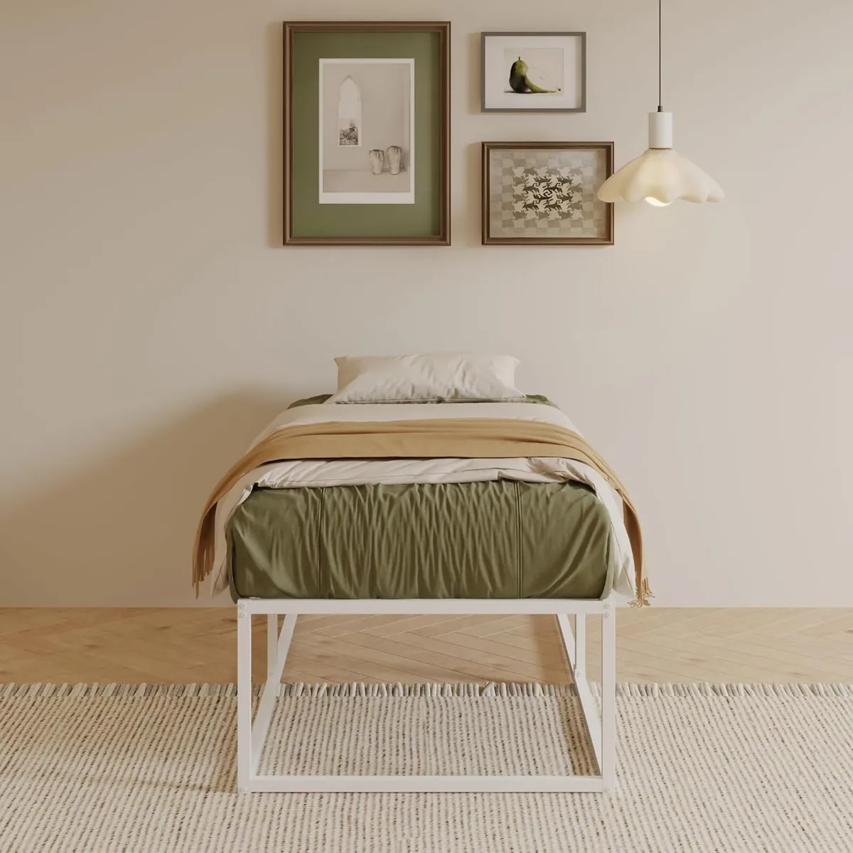 Bed Frame with Sturdy Slats Support - Image 3